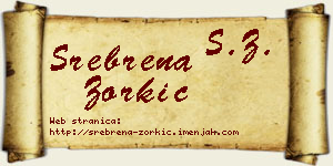 Srebrena Zorkić vizit kartica
